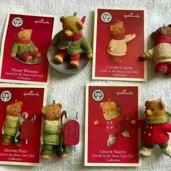 Vintage 2002 Hallmark Keepsake Ornaments Holiday Hill Set of 5 - Picture 7 of 12